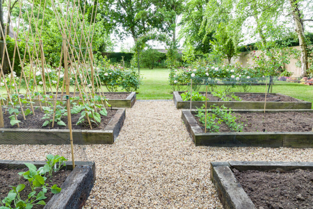 using gravel in your landscaping next to garden beds