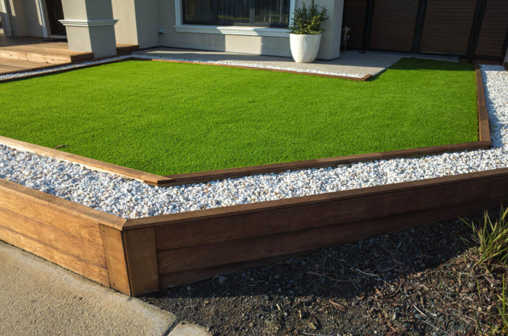 low maintenance landscaping with turf ground cover